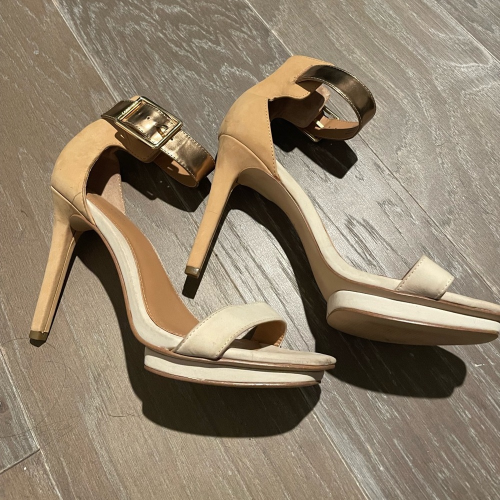 Calvin klein strappy platform heels